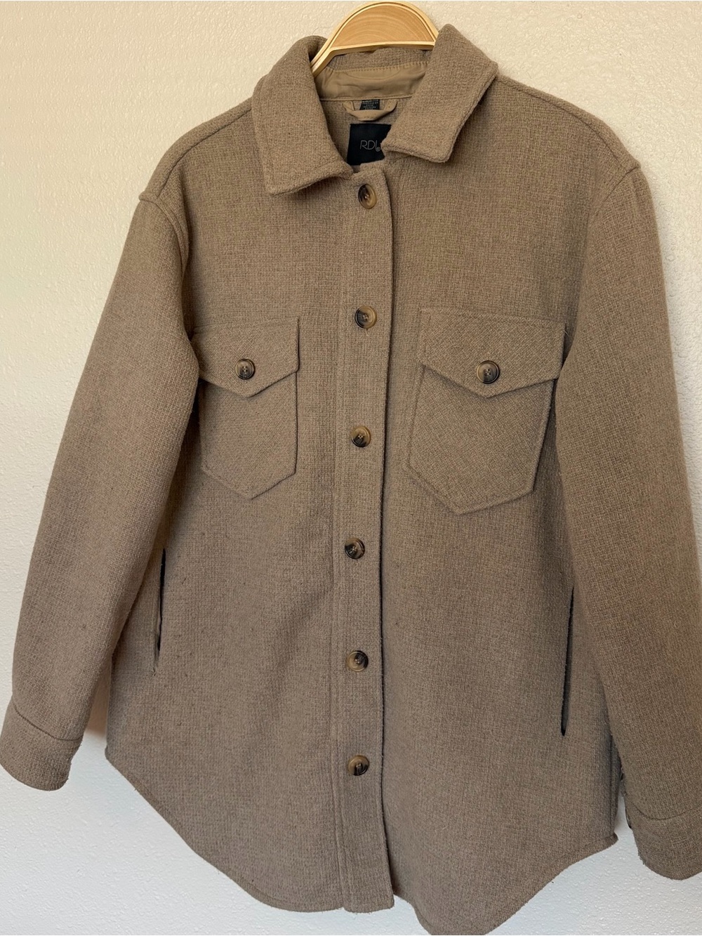 RDI Taupe Brown Lightweight Shirt Jacket